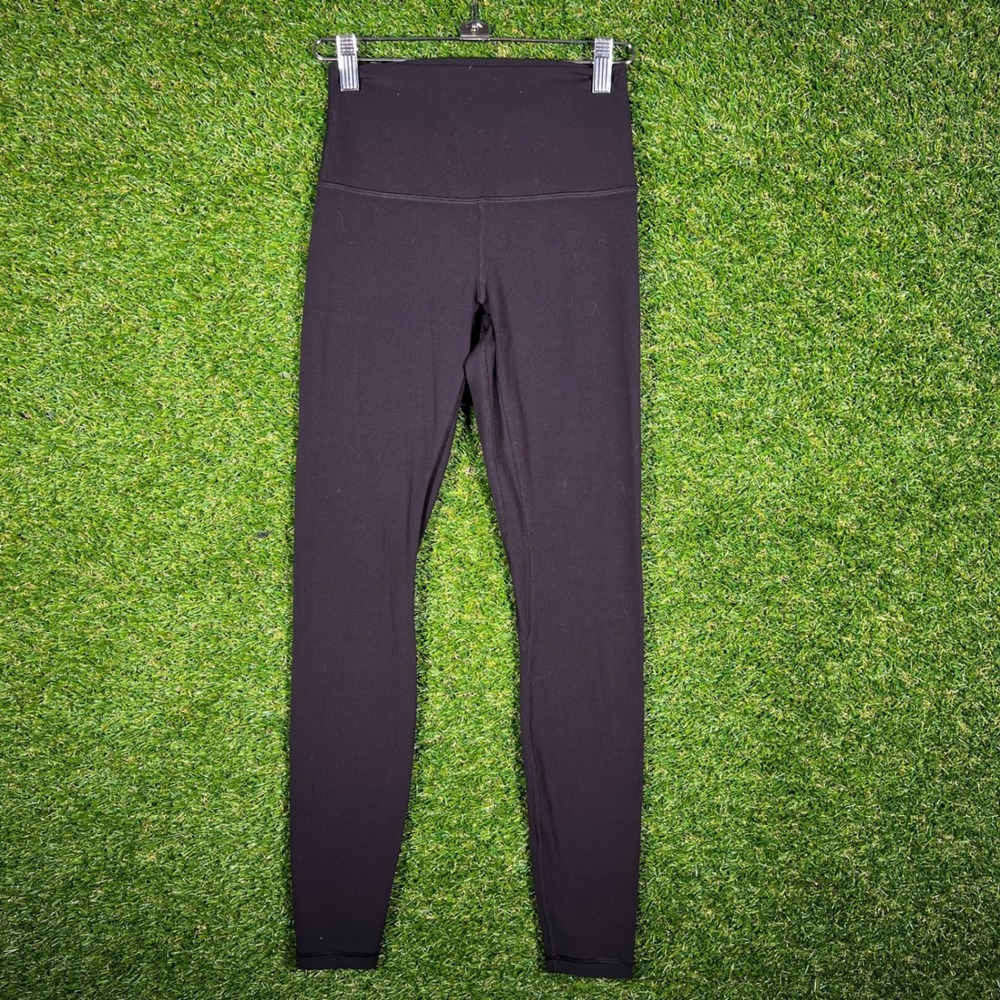 Lululemon Womens High Rise Full Length‎ Yoga Leggings Black Size 4 28 Inseam